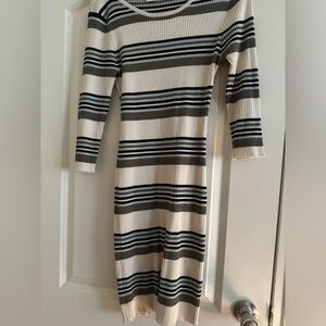 Women’s Striped long sleeved sweater dress